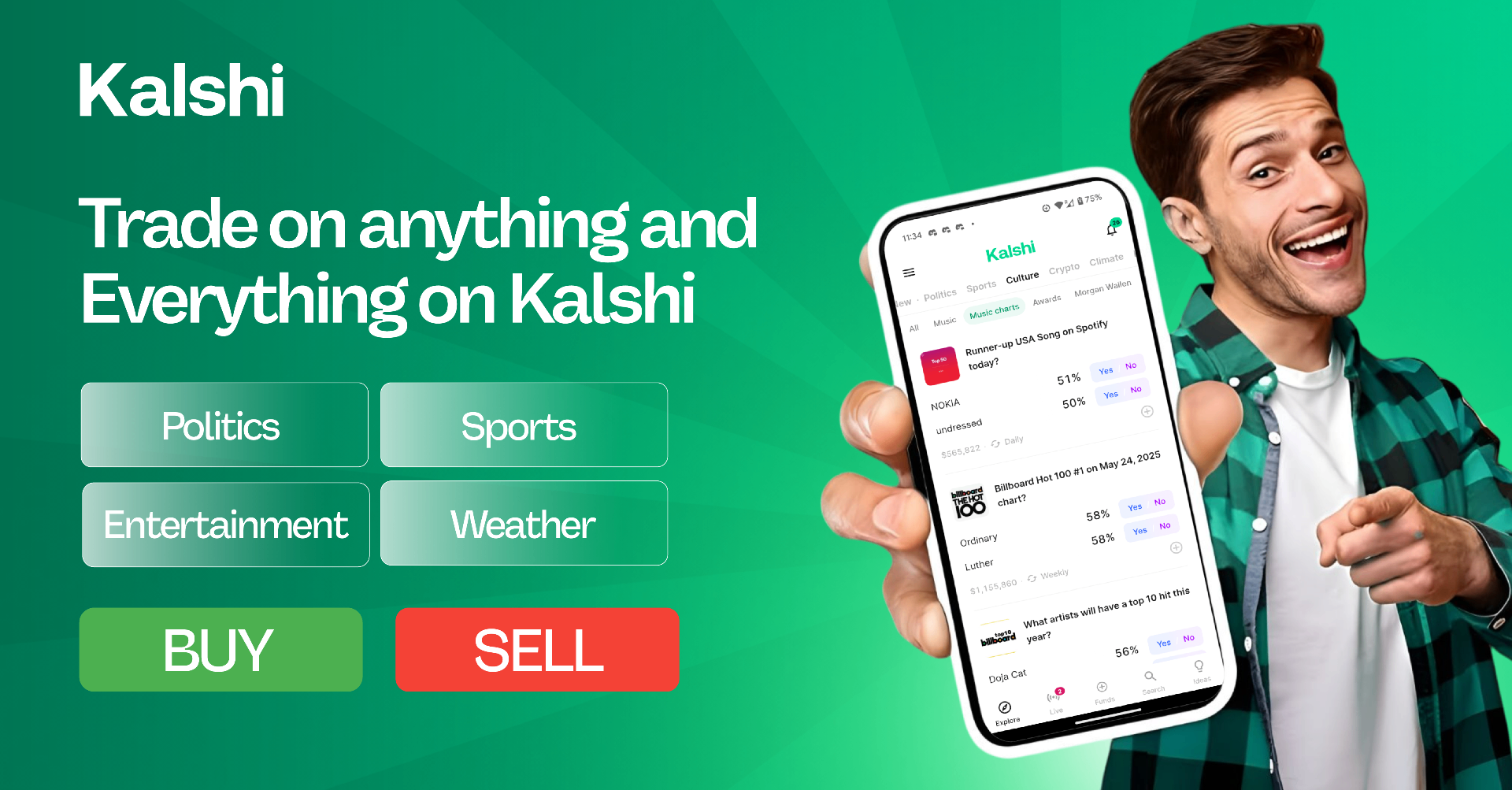 Kalshi — Trade on anything. Use code CAPREDICTS for a $10 new-trader bonus.