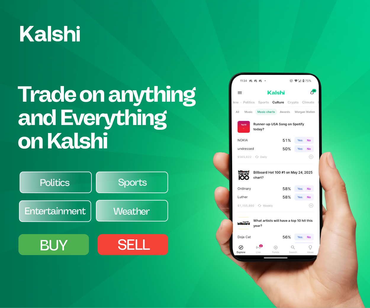 Kalshi — Trade on anything. Get $10 with code CAPREDICTS for new traders.